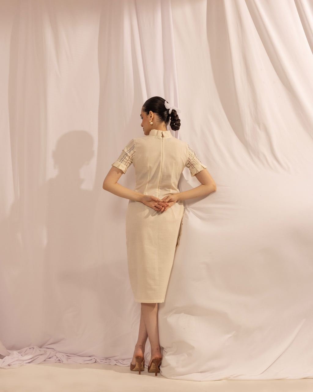 Pleated Midi Dress
