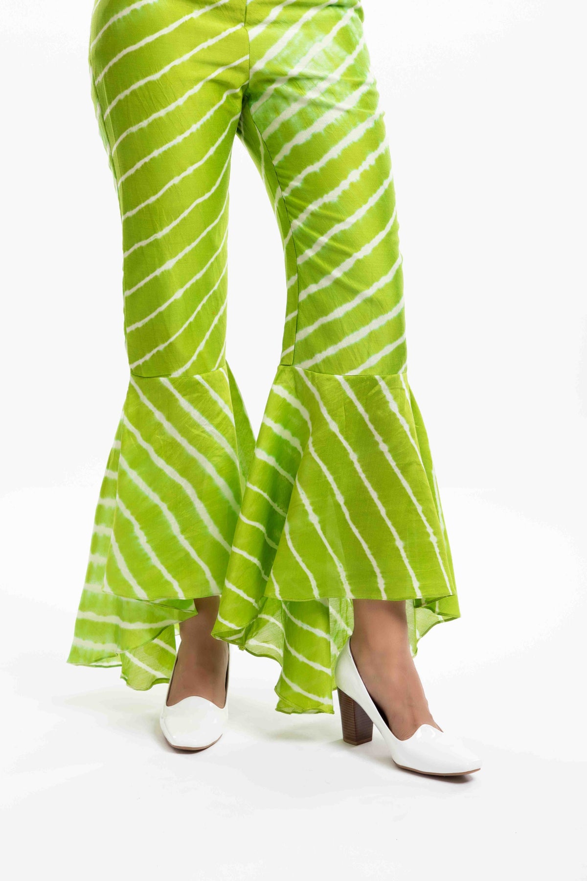 High-Low Flare Trousers