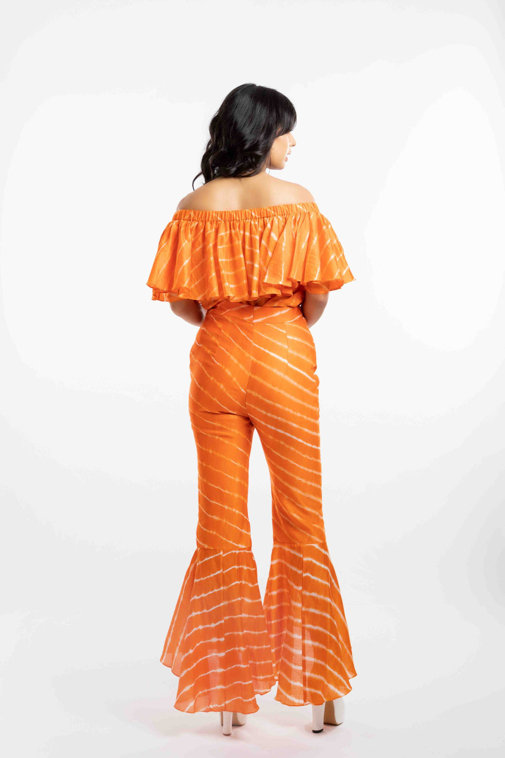 High-Low Flare Trousers